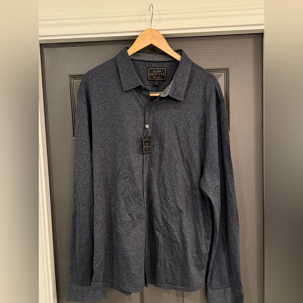 Casual gray button up.